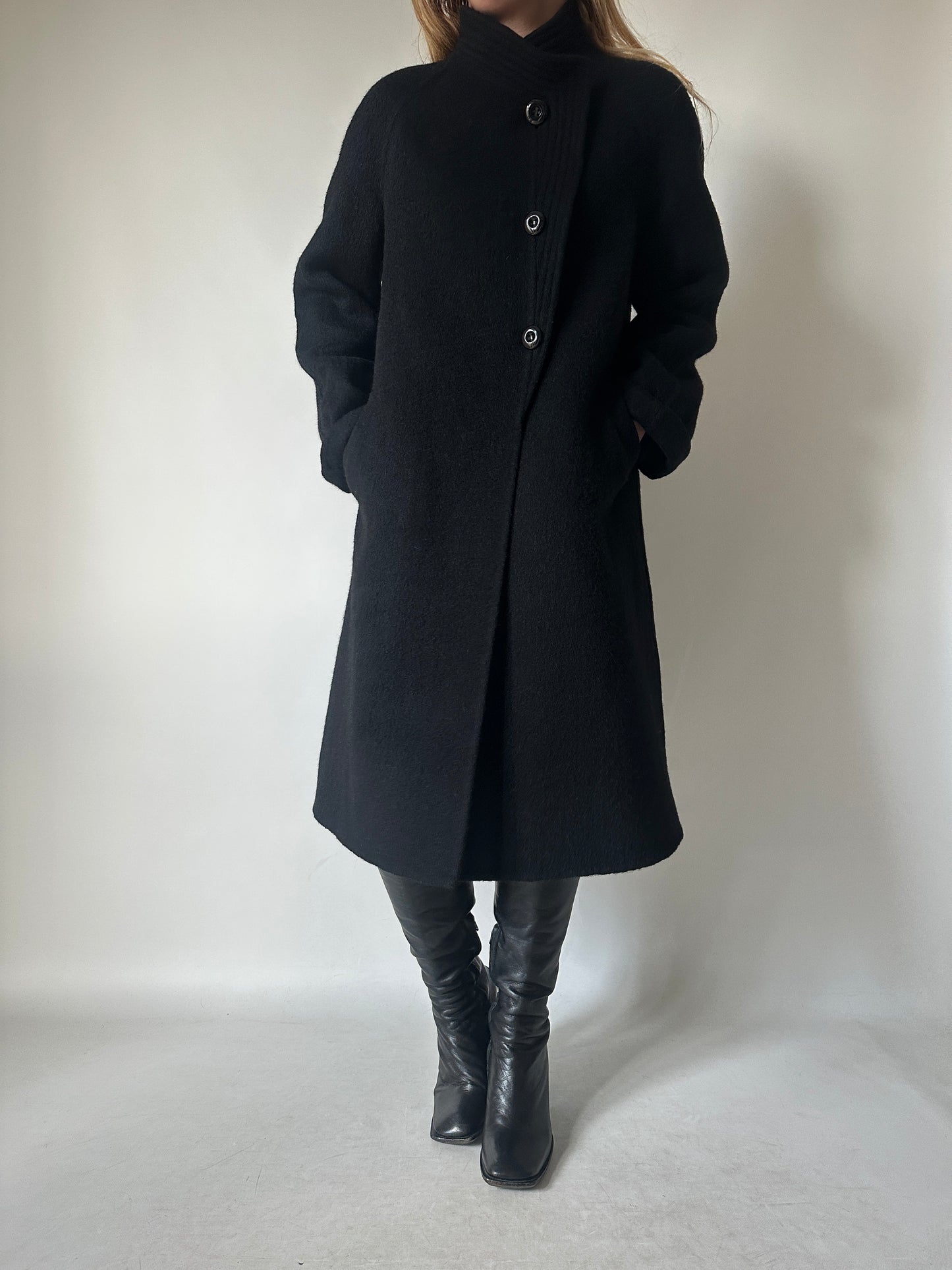 Haute couture black coat