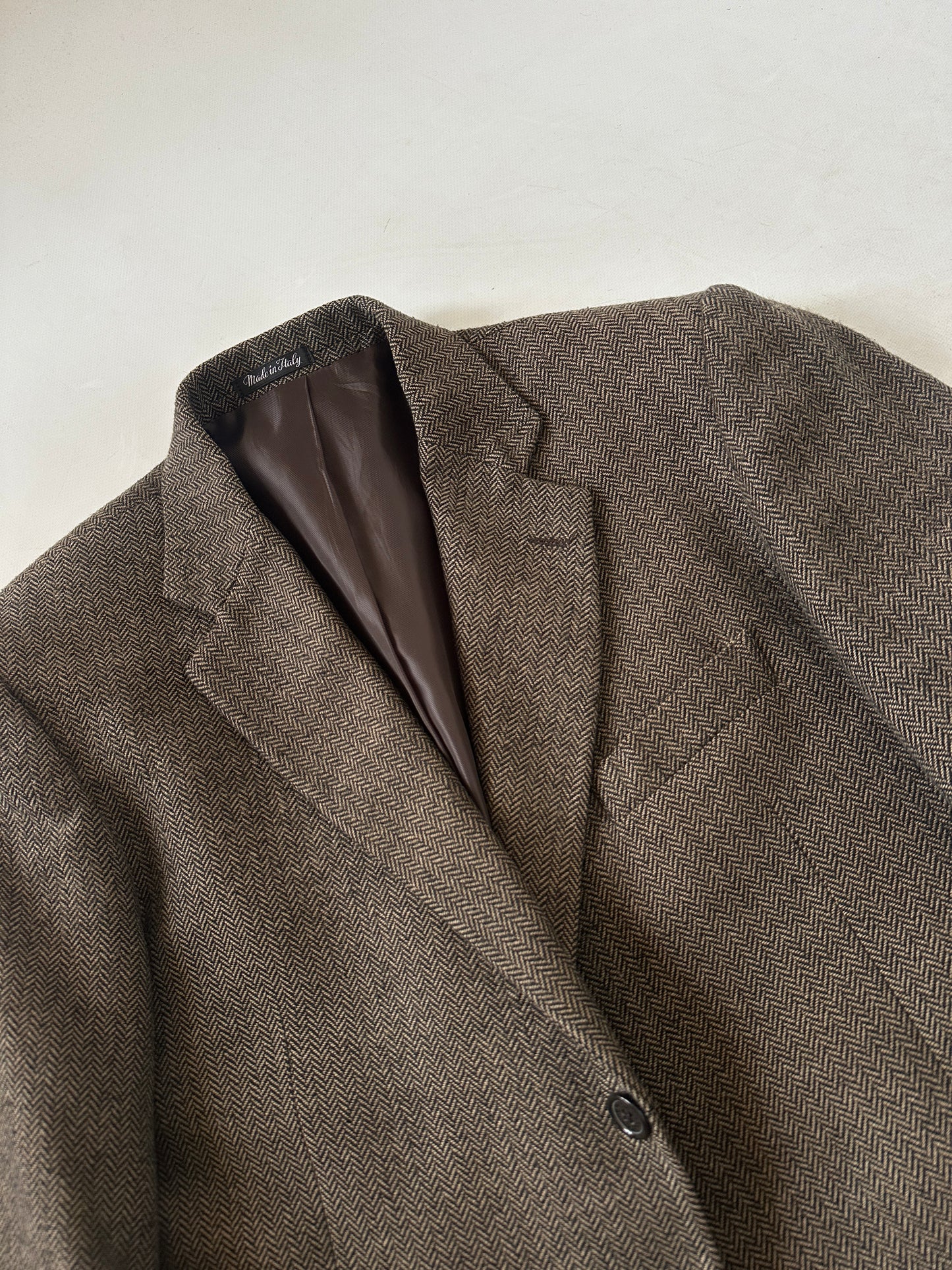 Blazer spigato marrone