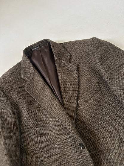 Blazer spigato marrone