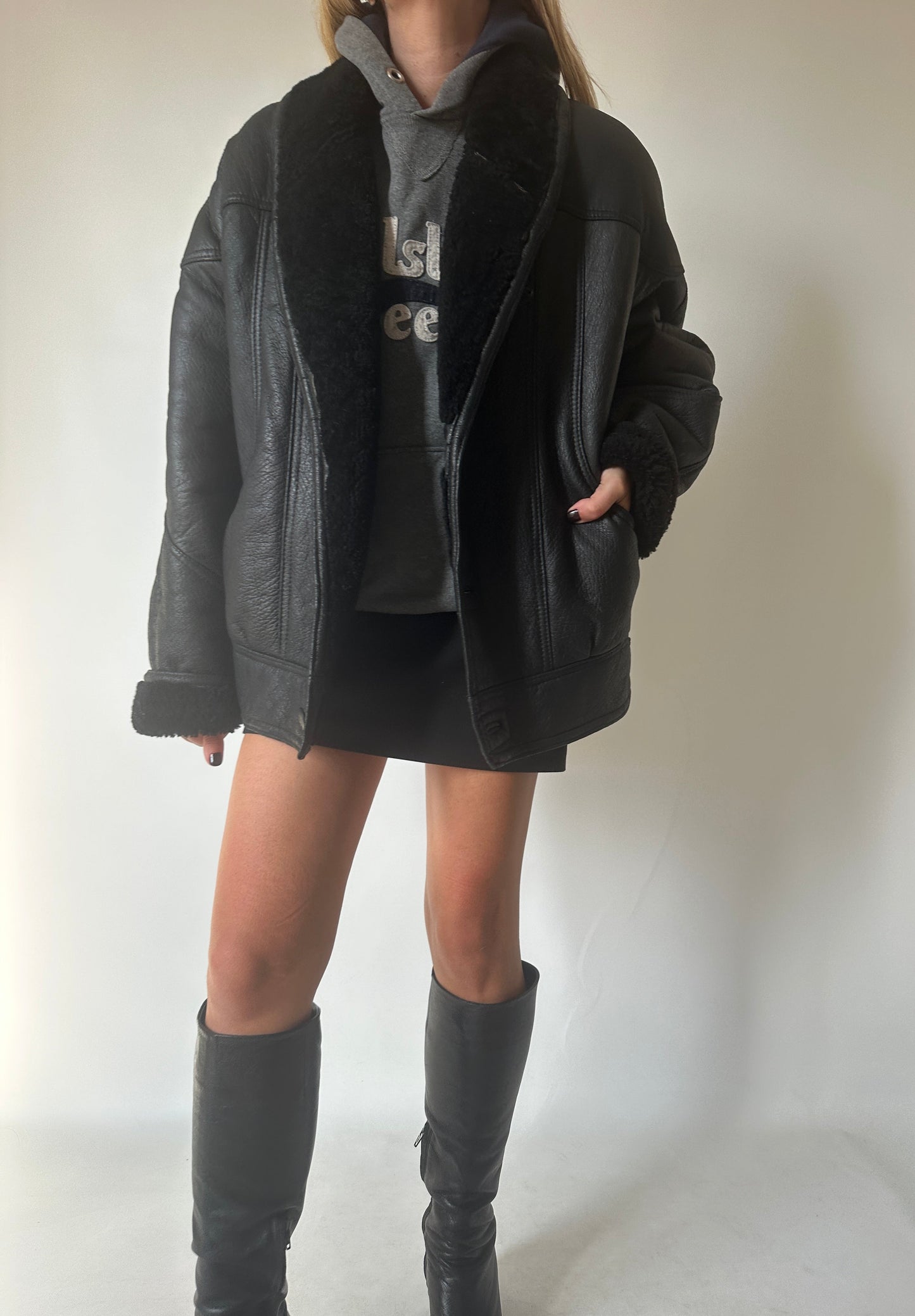 Perfect black Shearling