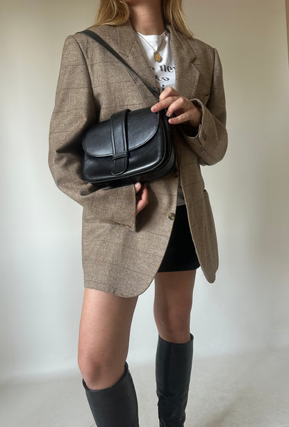 Minimal real leather bag