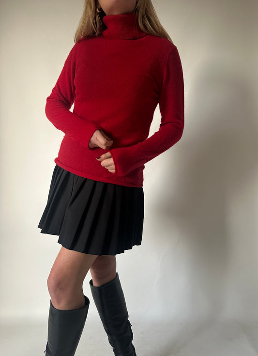 100% cachemire red pullover