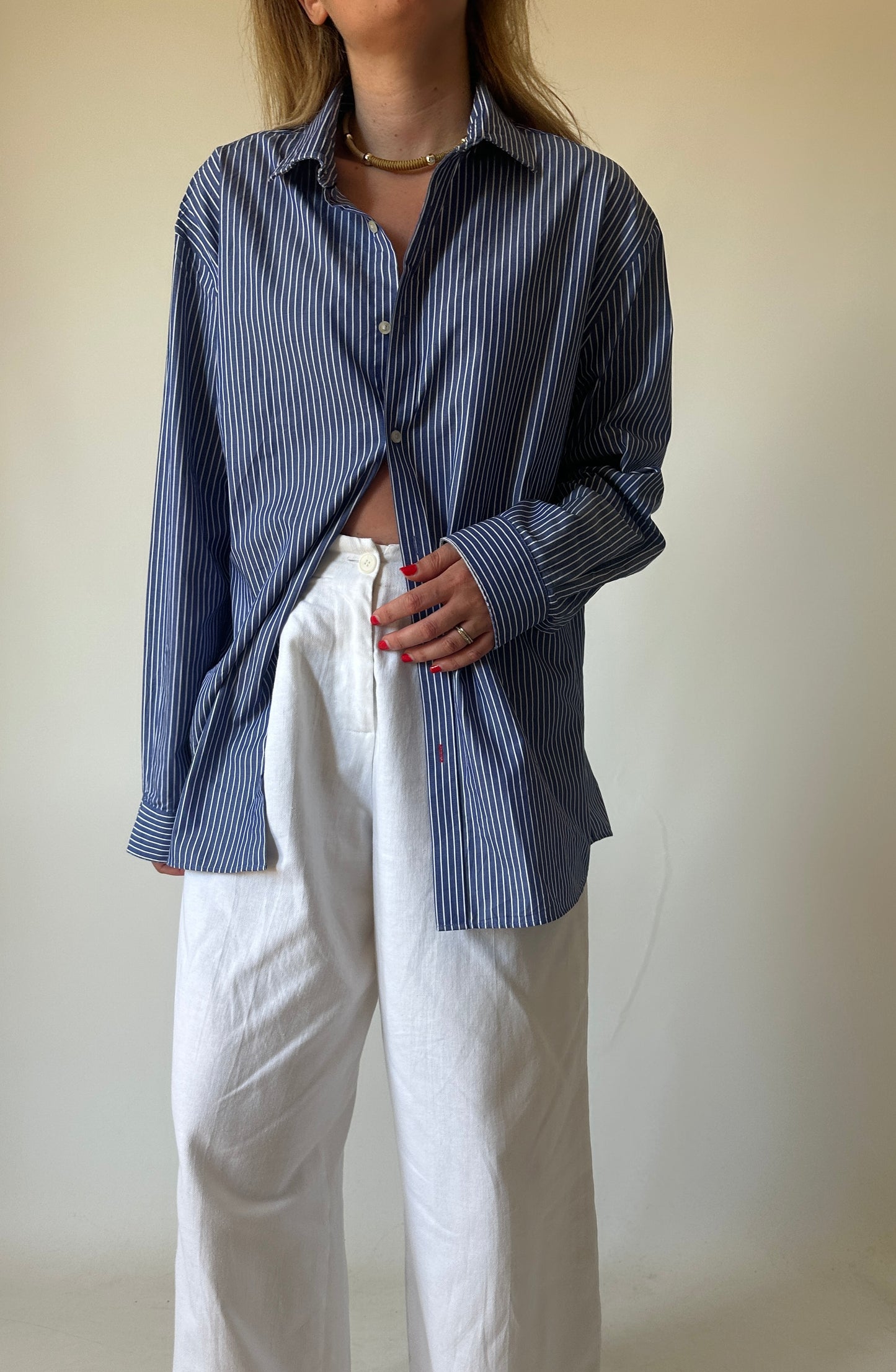 TOMMY HILFIGER blue striped shirt