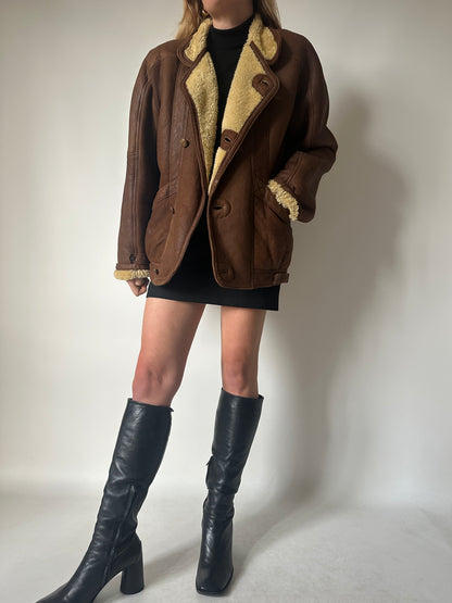 Chocolate aviator Shearling