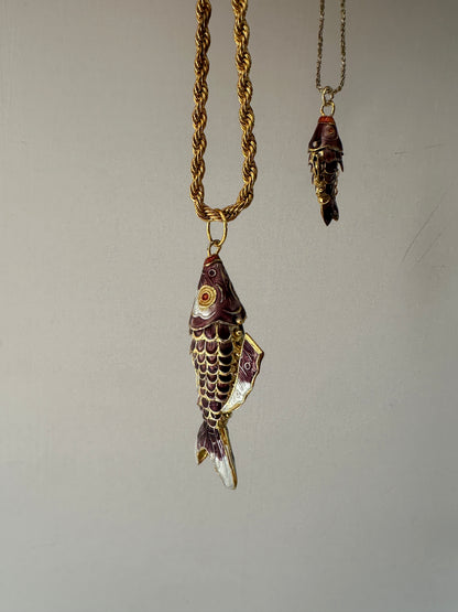 Collana con pesce cloisonnè