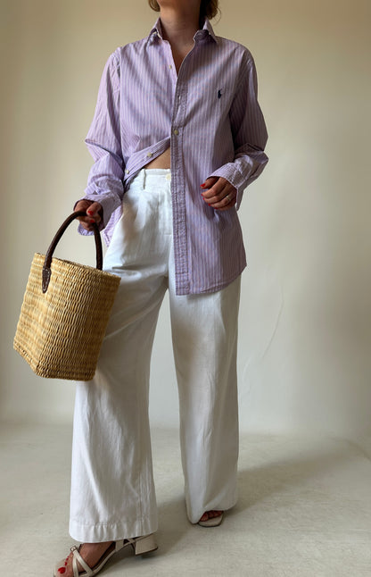 RALPH LAUREN pink striped shirt
