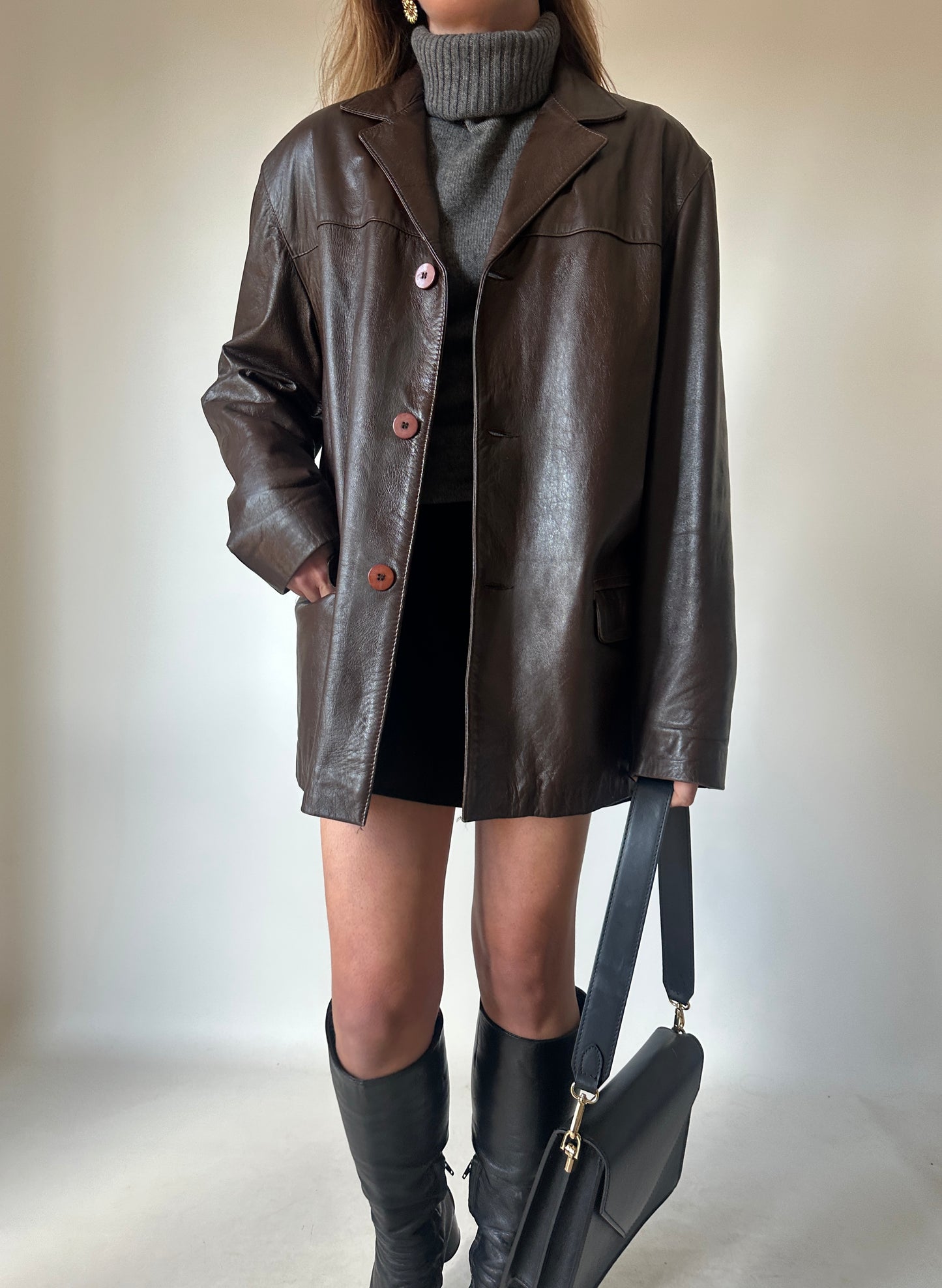 Dreamy chocolate leather jacket