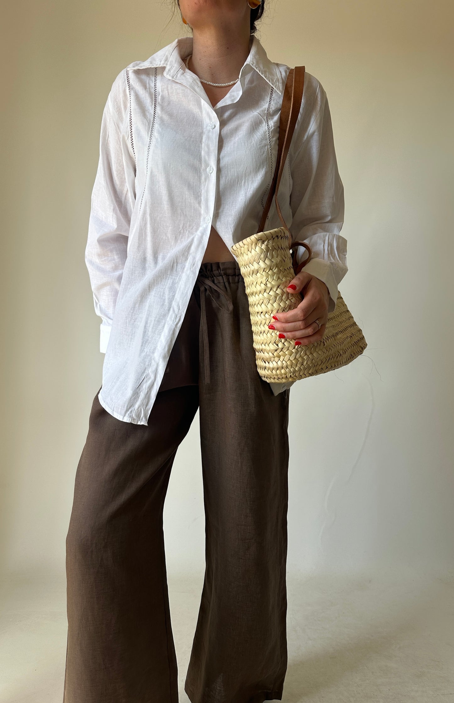 Linen and cotton white shirt