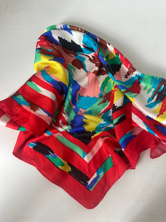 Foulard stampa astratta pura seta
