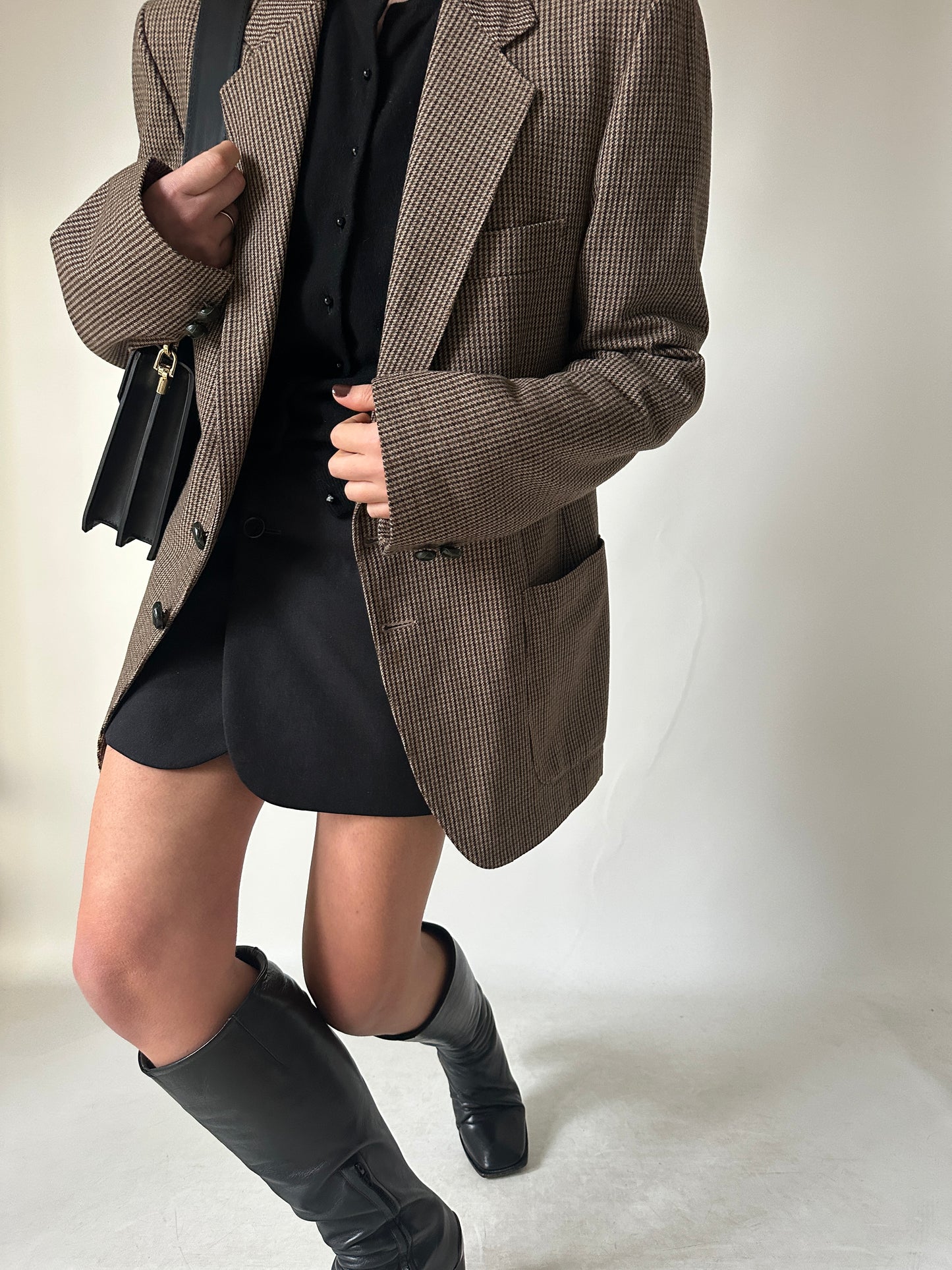 Pied de poule oversize blazer