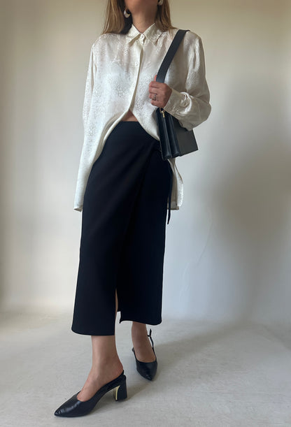 Precious jacquard pure silk shirt