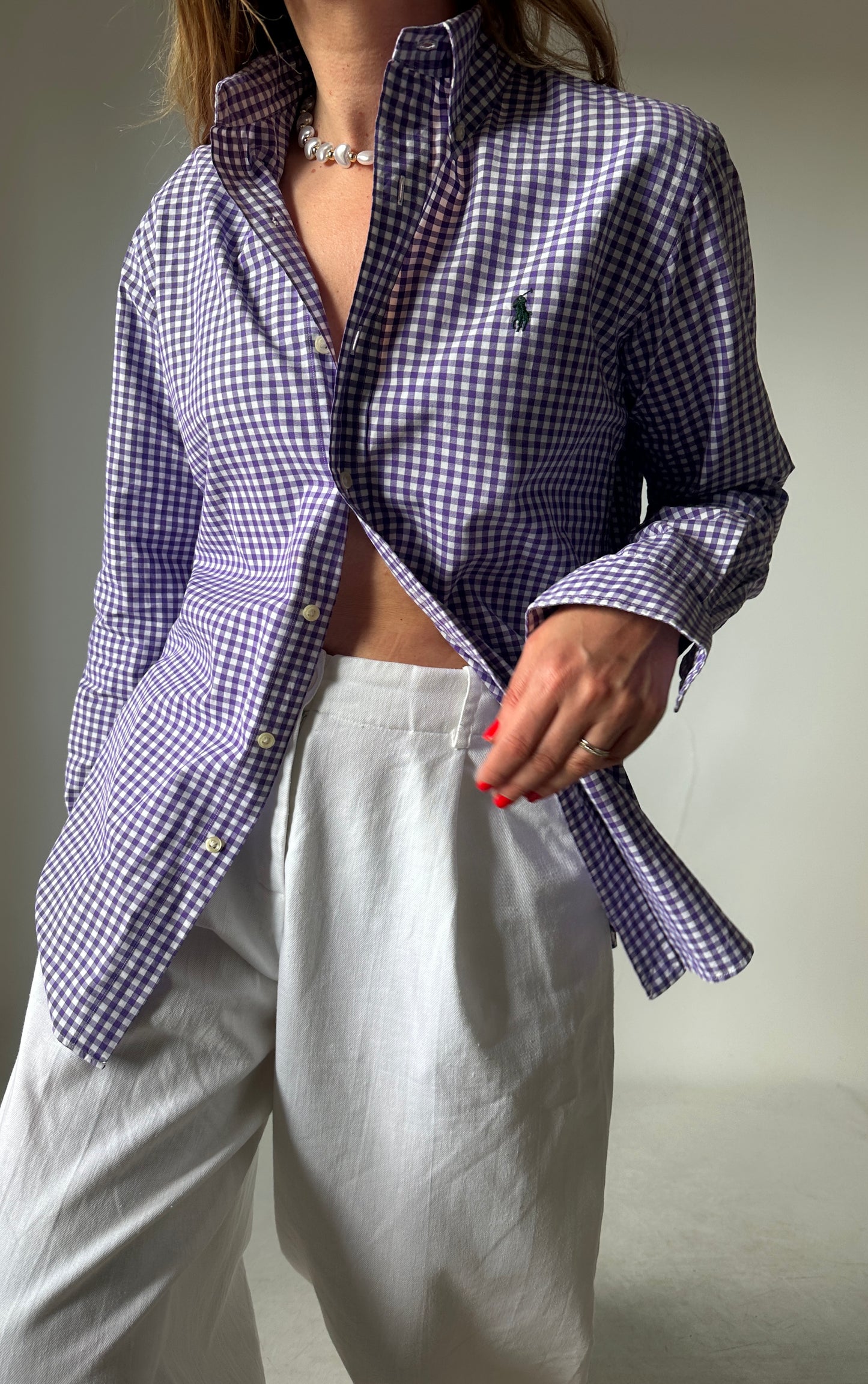 RALPH LAUREN vichy petite shirt