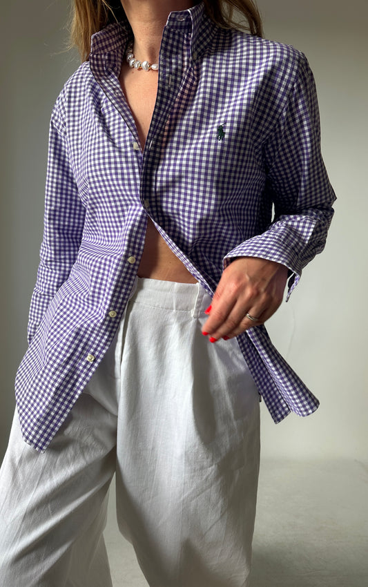 RALPH LAUREN vichy petite shirt