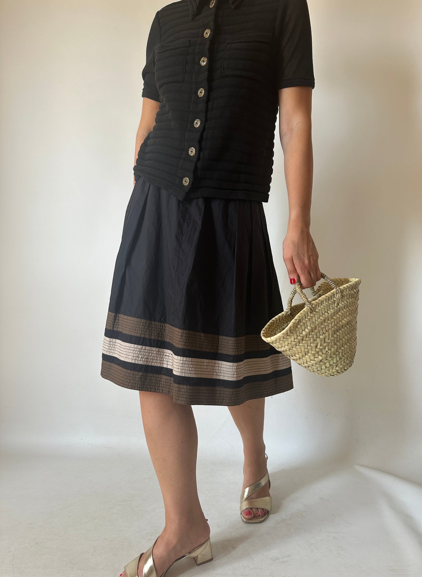 Black cotton skirt