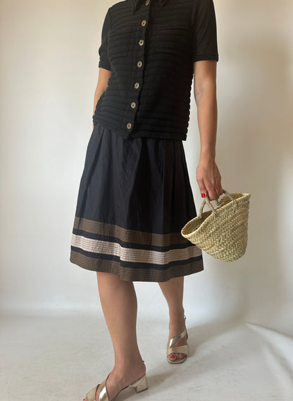 Black cotton skirt