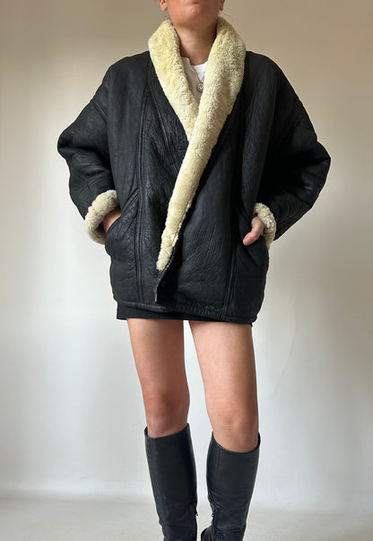 Dreamy black petite Shearling