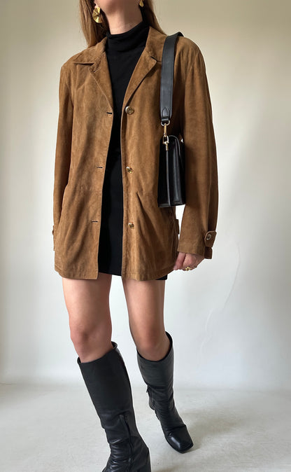 Suede petite jacket