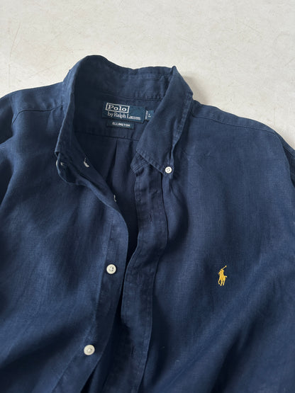 RALPH LAUREN navy linen shirt