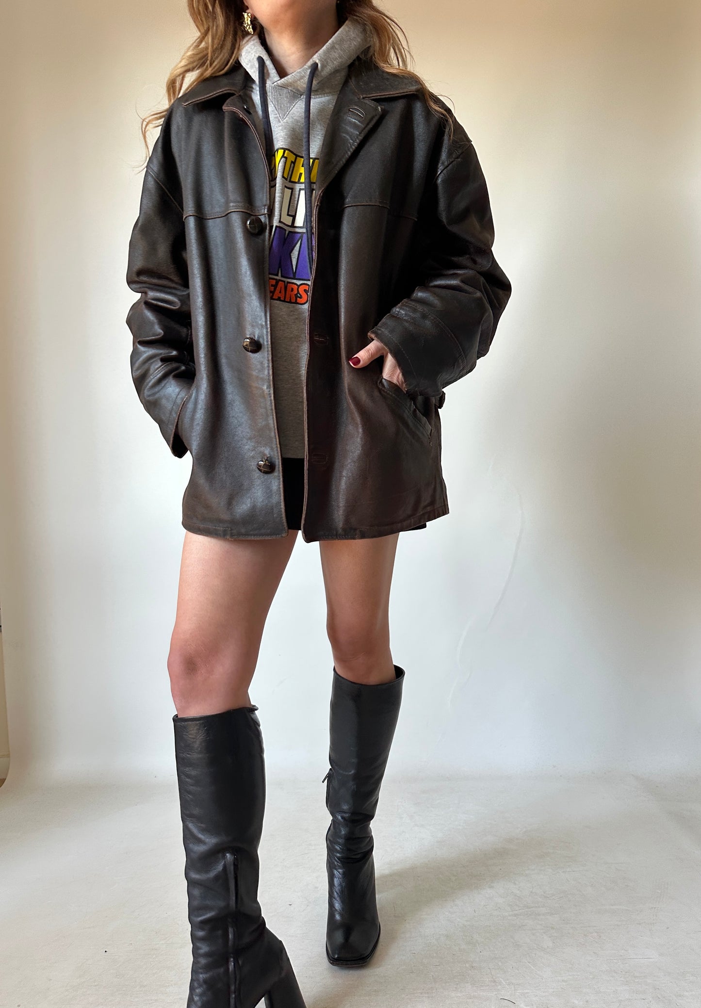 ALAN GORDON rare aviator distressed jacket