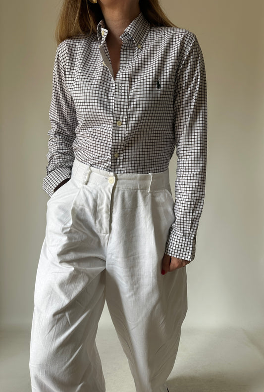 RALPH LAUREN brown vichy shirt
