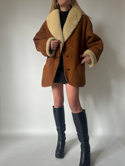 Perfect camel Spanish superior Shearling