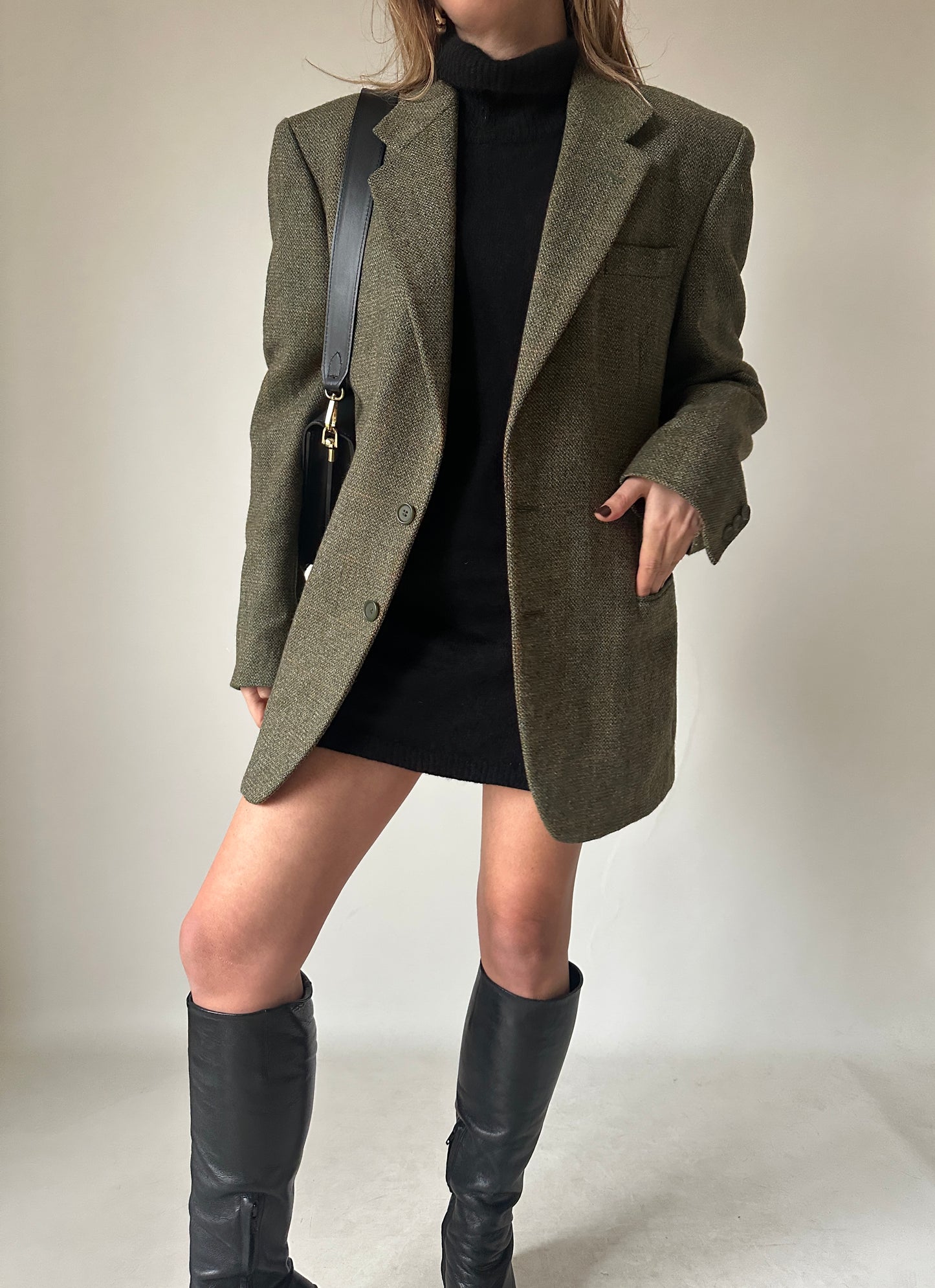 Herringbone verdone blazer