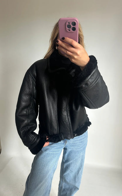 Dreamy black petite Shearling