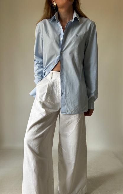 LA COSTE minimal blue shirt