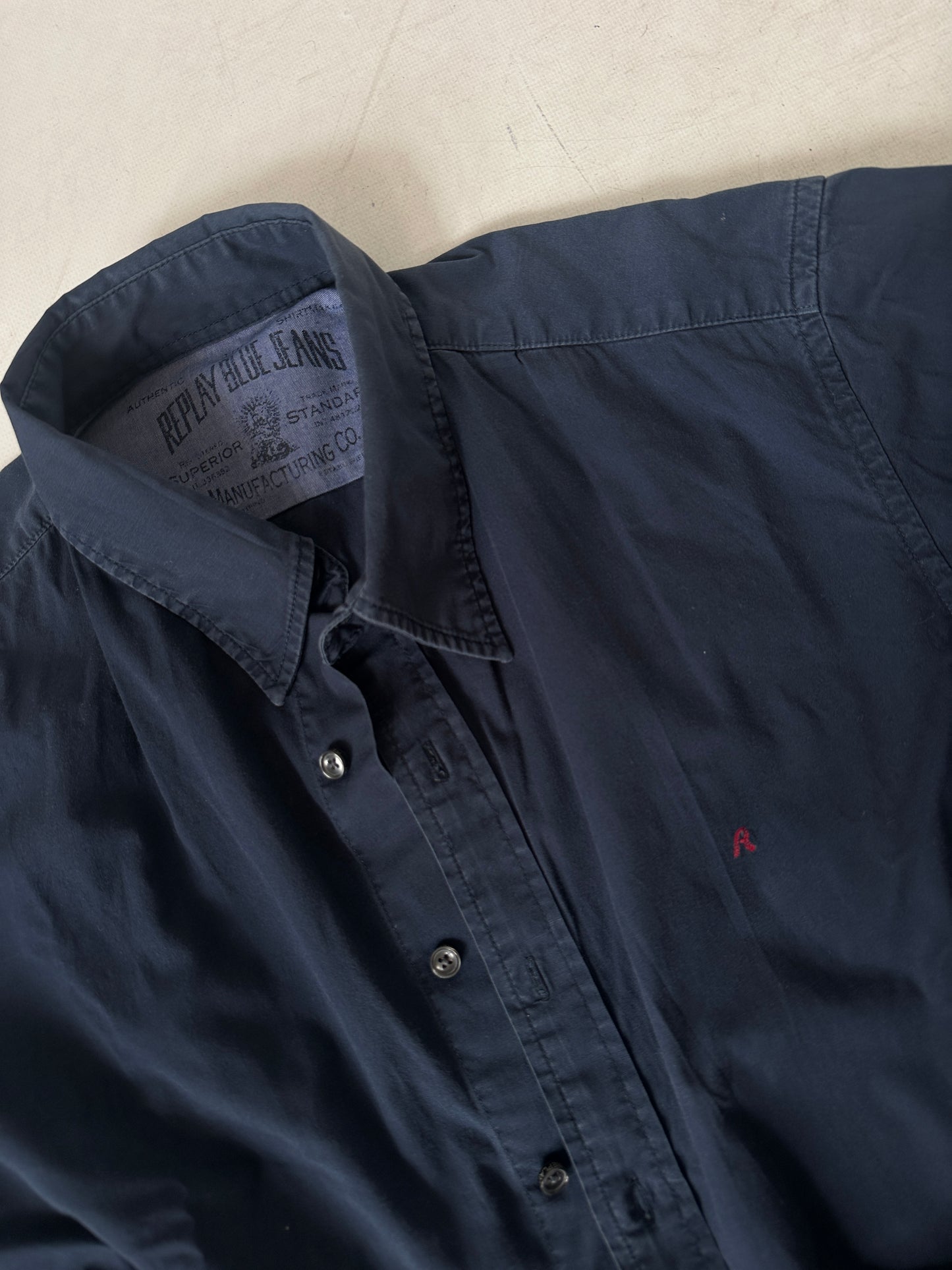 REPLAY navy light cotton shirt