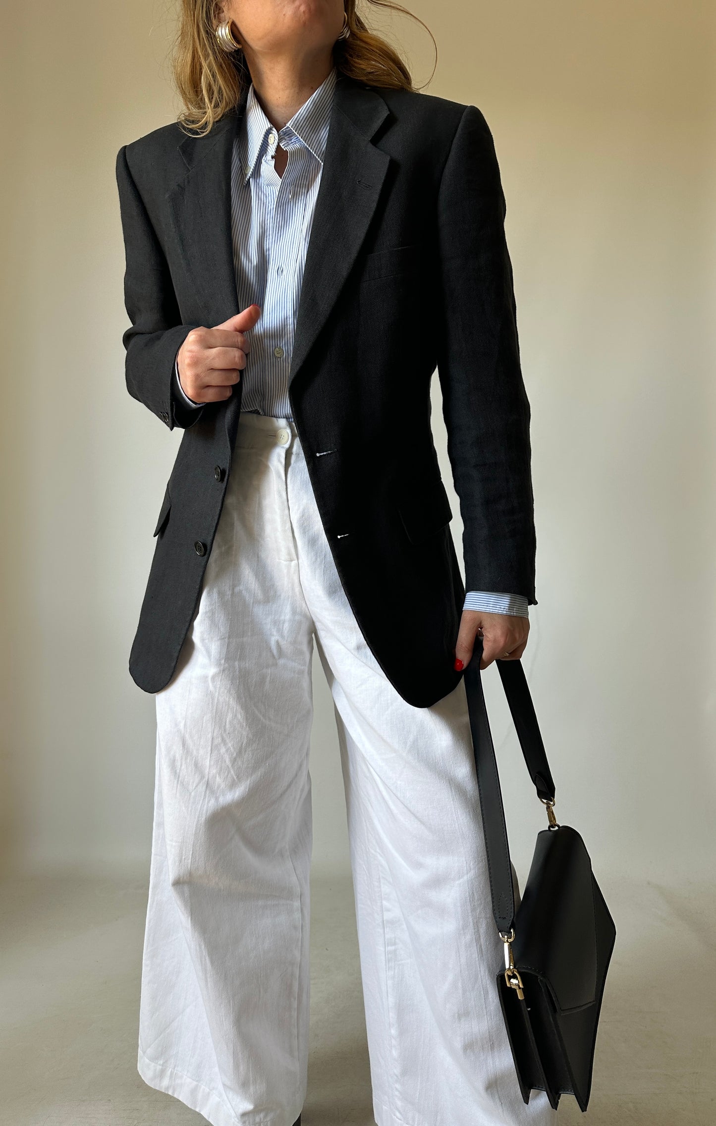 Blazer slim in puro lino