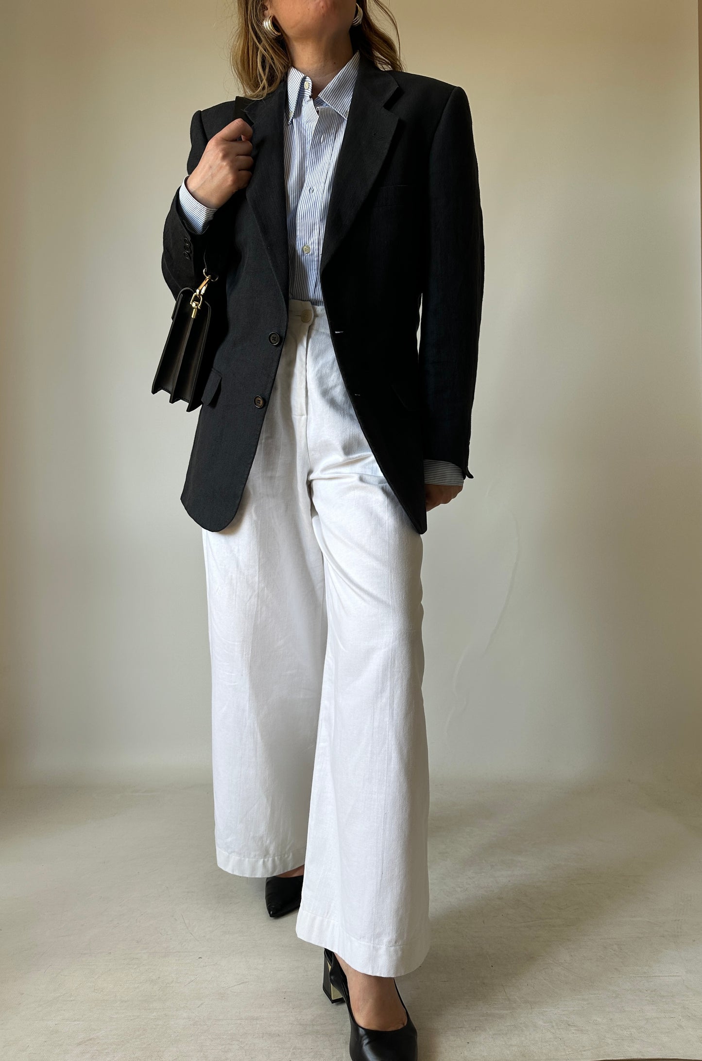 Blazer slim in puro lino