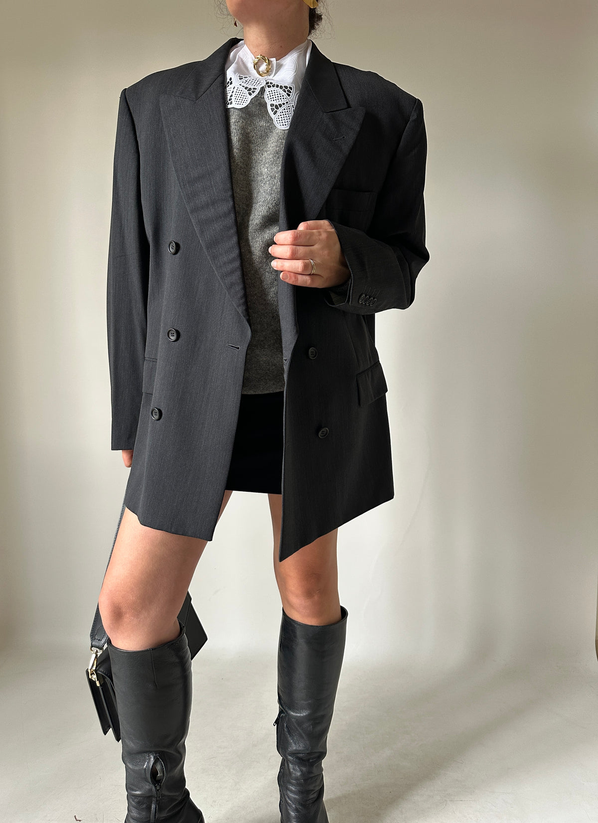 ZEGNA wool tasmania oversize blazer