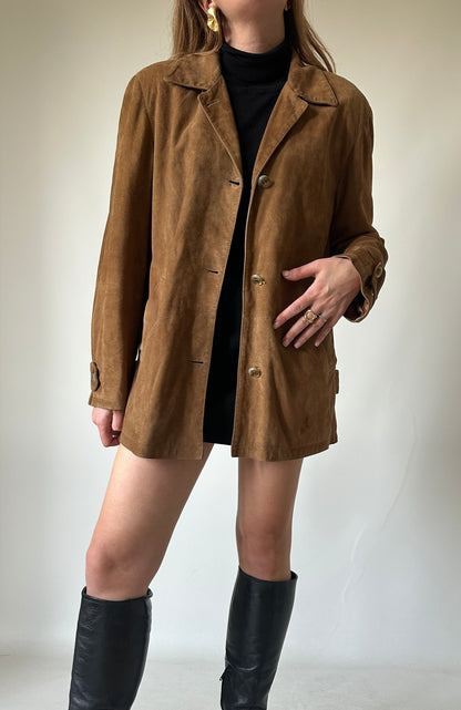 Suede petite jacket