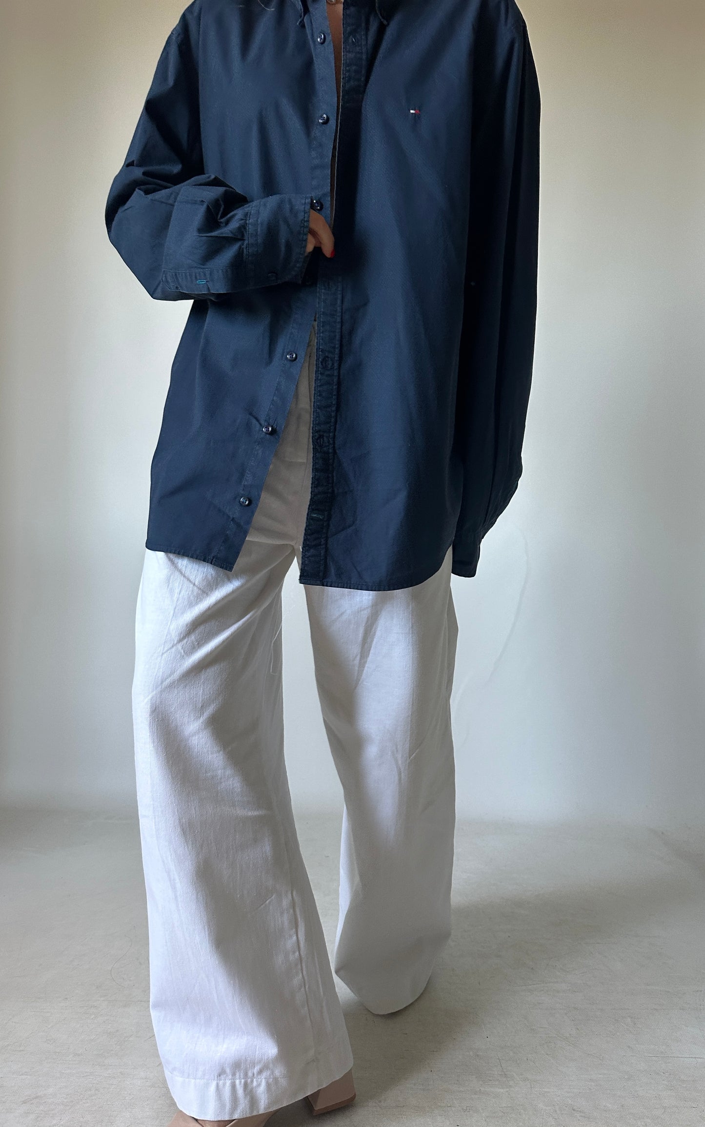 TOMMY HILFIGER oversize navy shirt