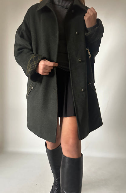 Wool and alpaca green loden