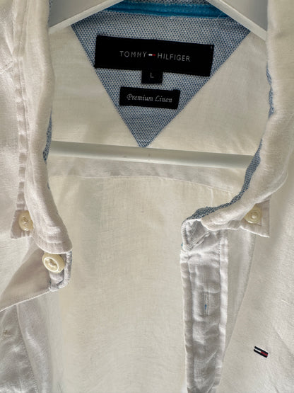 TOMMY HILFIGER linen white shirt