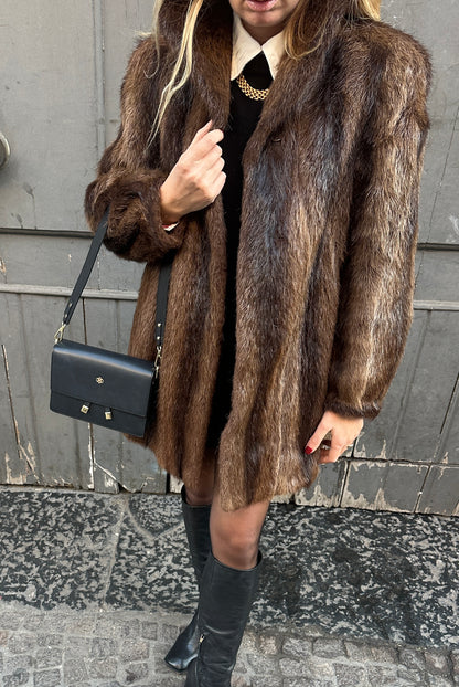 Coffee petite real fur