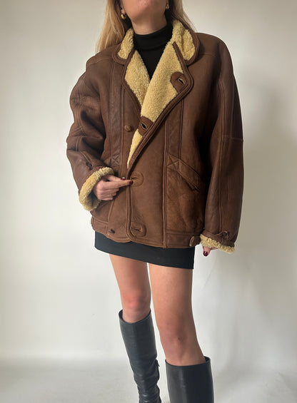 Chocolate aviator Shearling