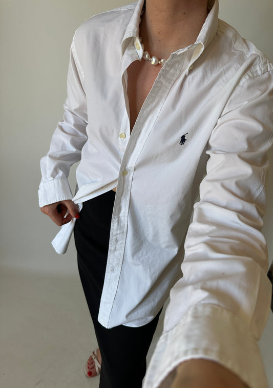 RALPH LAUREN white petite shirt