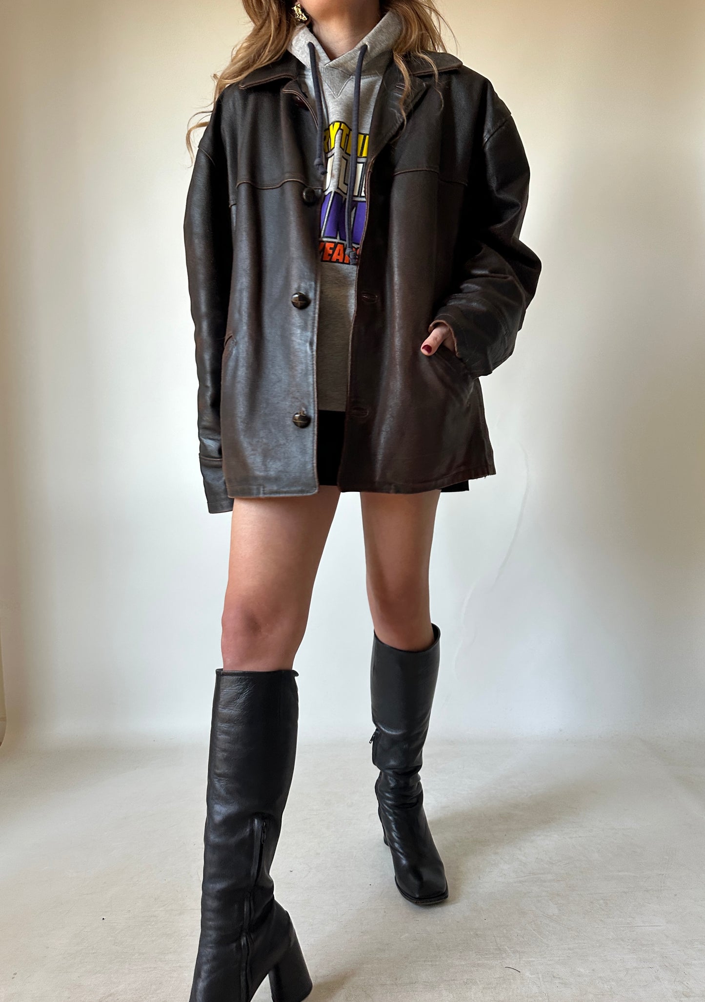 ALAN GORDON rare aviator distressed jacket
