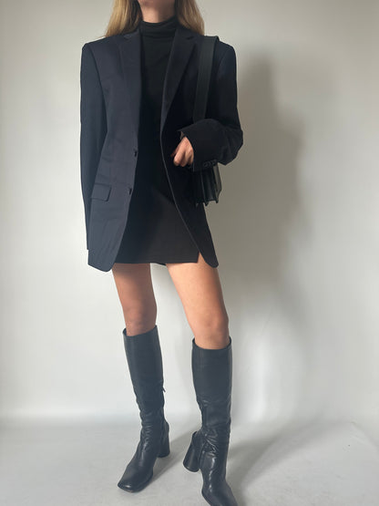 Wool navy oversize blazer