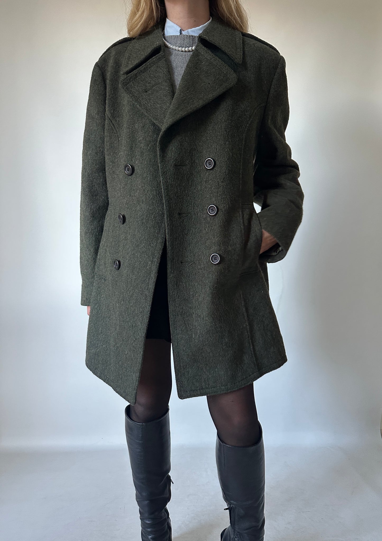 Dreamy double-breast Loden coat
