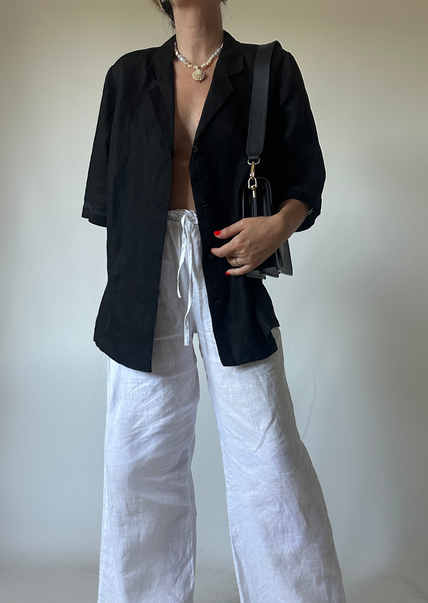 MARINA RINALDI 100% linen shirt jacket