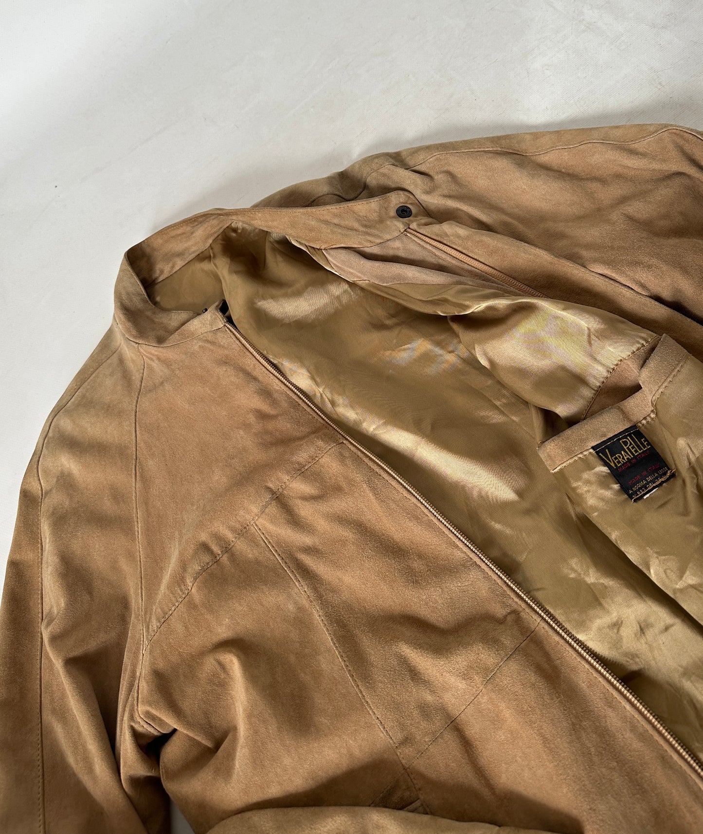 Spring suede bomber