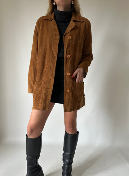 Suede leather jacket
