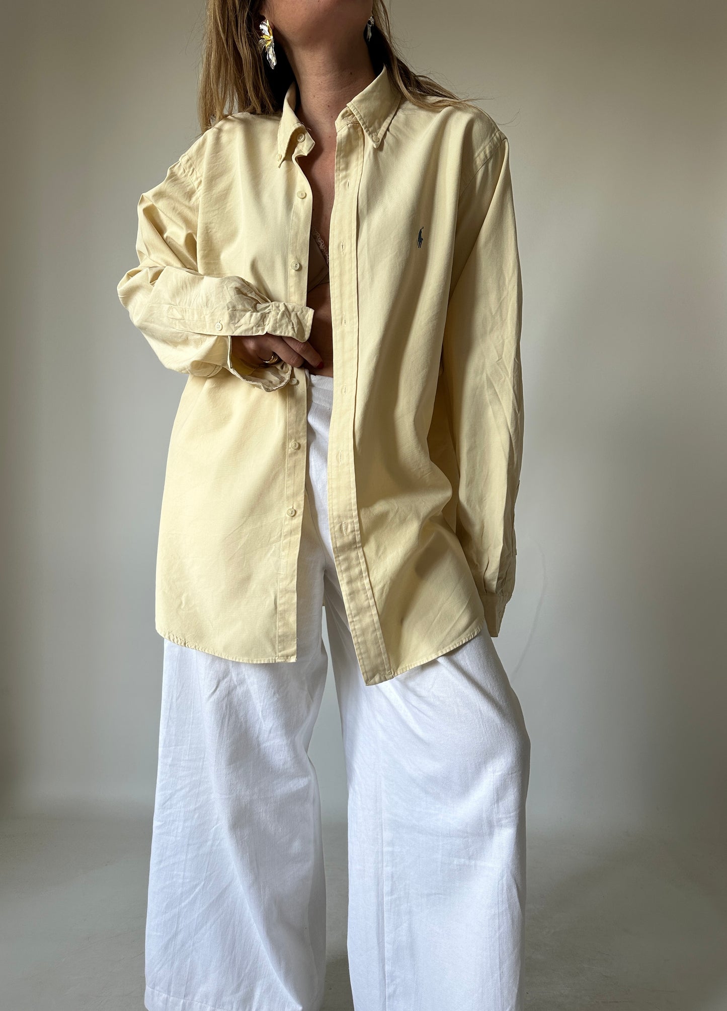 RALPH LAUREN butter yellow shirt - nuova con etichetta