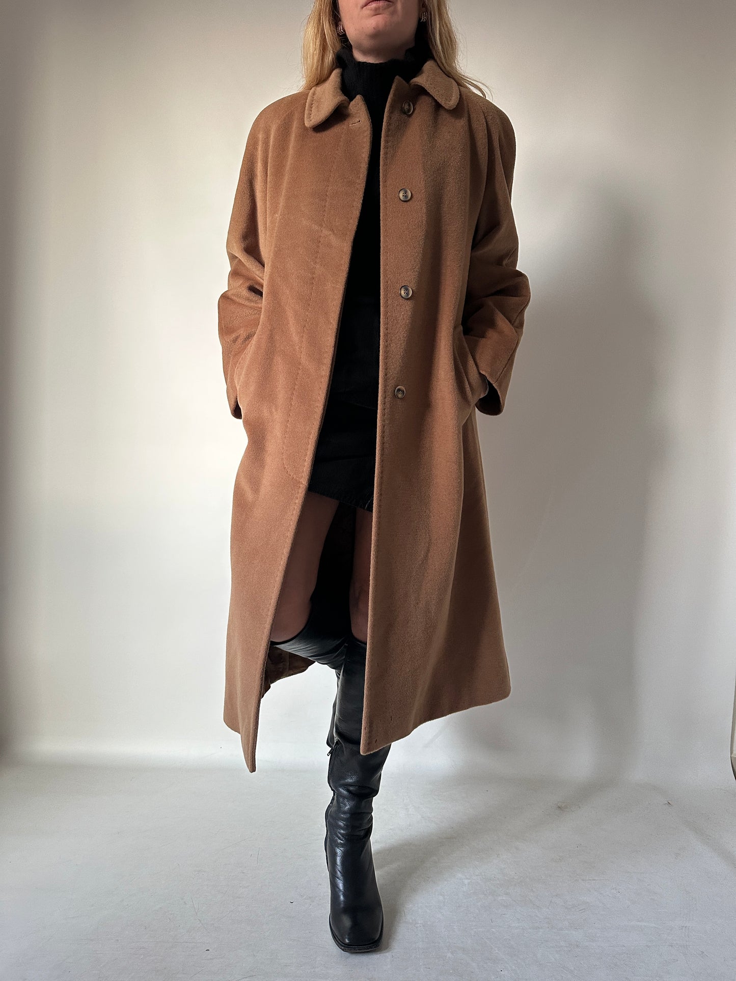 PIACENZA pure wool camel coat