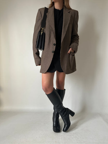 Pied de poule oversize blazer