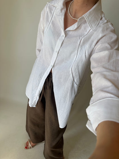 Linen and cotton white shirt