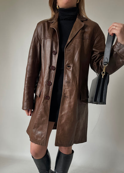 Beautiful chocolate leather jacket